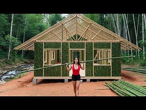 Survival Off-Grid: Building a Bamboo House Alone in the Deep Jungle