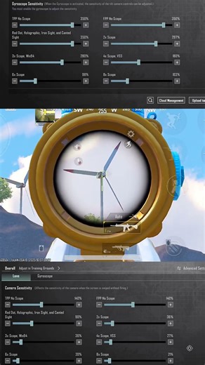 BGMI Scope settings 2x 3x 4x 6x | New Best Sensitivity Settings No recoil #shorts #bgmi #viral