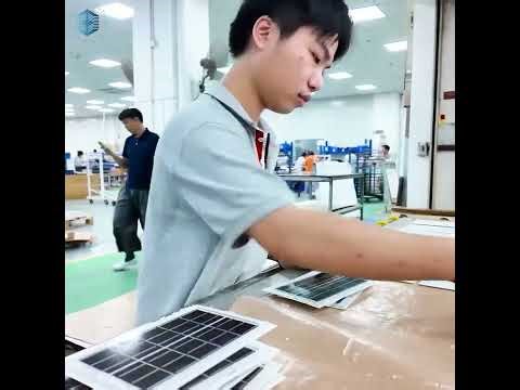 LARGE SCALE MANUFACTURING OF SOLAR PANELS IN KOREAN FACTORY.