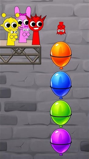 Challenge Sprunki Play How many balloons will pop?