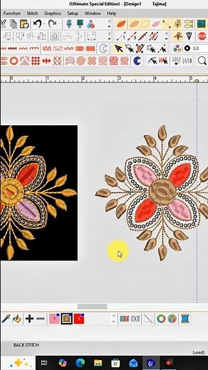 Wilcom E4.2 Punching Tutorial 🔥 Perfect Embroidery Design in Minutes #Shorts