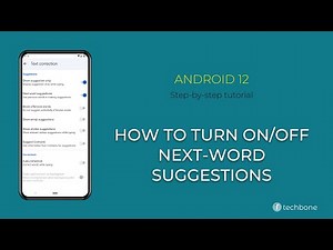 How to Turn On/Off Next-word suggestions [Android 12]