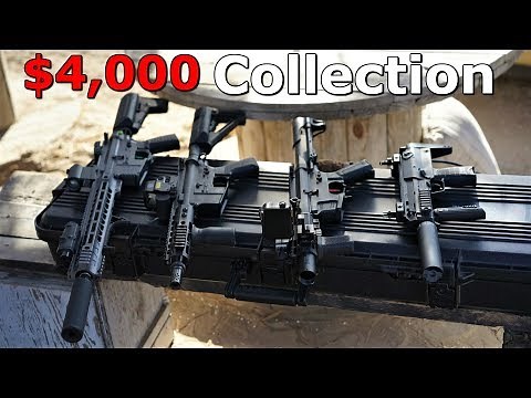 The ULTIMATE Airsoft ARMORY! DSG's, MP7 Polarstar, SSG FULL AUTO Shooting!