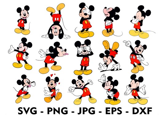 Mickey Mouse SVG Bundle Layered Head Svg Birthday Tshirt Svg, Tumbler Mug Svg Files for Cricut, SVG Files for Cricut, for Silhouette - Etsy Australia