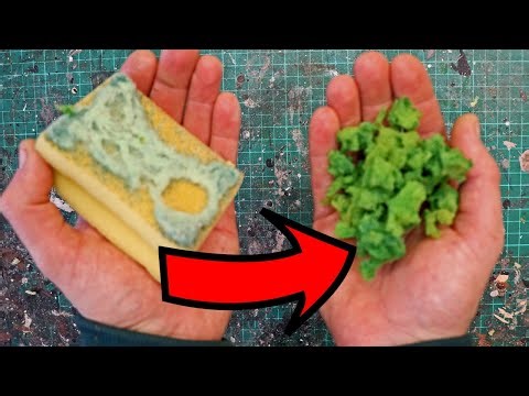 How to make clump foliage really easily || recycling and reusing