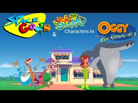 Space Goofs & Zig And Sharko Characters In Oggy And The Cockroaches