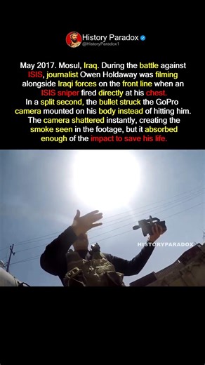 Sniper Bullet Hit His Camera Instead of His Chest #warzone #usa #military