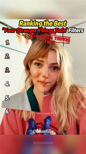 Ranking the Best 'Your Stranger Things Twin' Filters.#StrangerThings