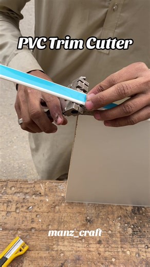 How to trim a door using PVC trim cutter 😎😱💪🪚💯#pvc #trim #tipsandtricks #asmr #woodworking