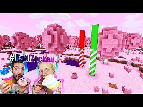 NINA + KAAN REAGIEREN AUF CANDY WORLD BEI MINECRAFT! Süßigkeiten Welt Mod Deutsch #KaNiZocken