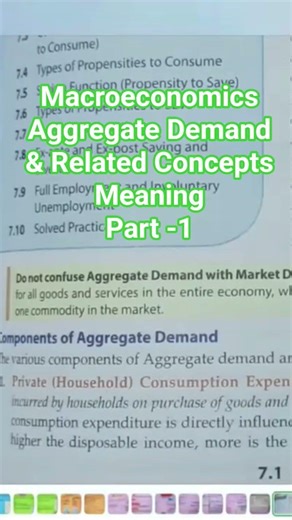 Macroeconomics # Aggregate demand & Related Concepts # Part -1