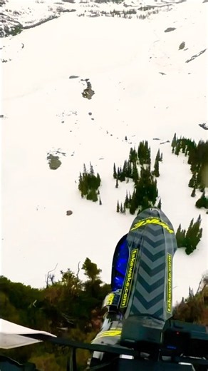 POV: Jumping a bike off a 450ft cliff in the mountains 🏔️