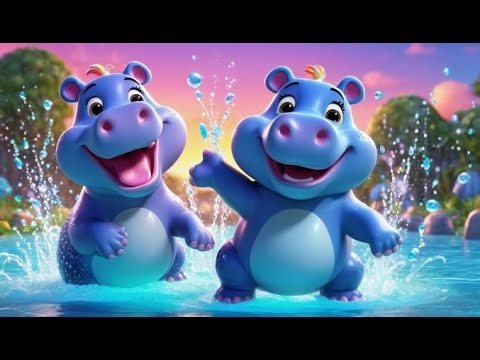 Seven Happy Hippos Wiggle Their Toes + More Nursery Rhymes & Kids Songs