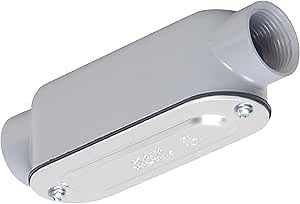 TayMac RLC200 Threaded C Type Conduit Body, Die Cast Aluminum, Stamped Steel Cover, 2-Inch