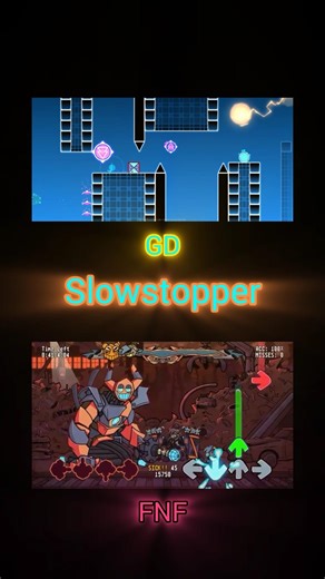Slowstopper in GD//FNF Gameplay by @Chispalectric #geometrydash #gd #fnf #retrospecter #gdlayout