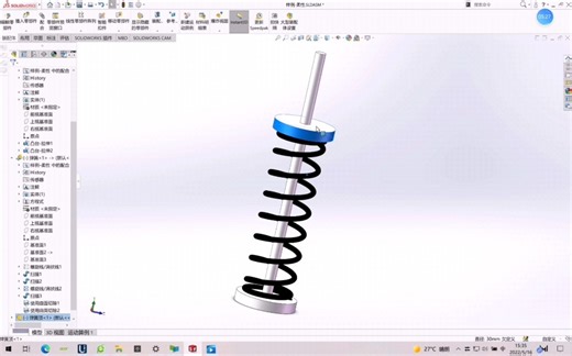 solidworks制作柔性（可伸缩）弹簧教程，创建弹簧教程