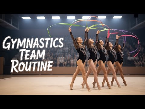 Rhythmic Gymnastics Team Ribbon Performance✨
