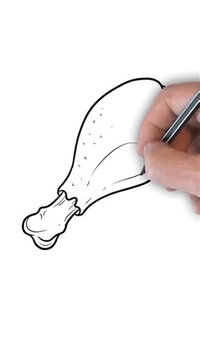 How to draw chicken drumstick​ #howtodraw #chickendrumstick #foodart #drawingtutorial #friedchicken