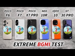 Poco F7 / X7 Pro / F6 / iQOO Neo 10 / Neo 10R / Infinix GT 30 Pro Extreme BGMI Test 🔥