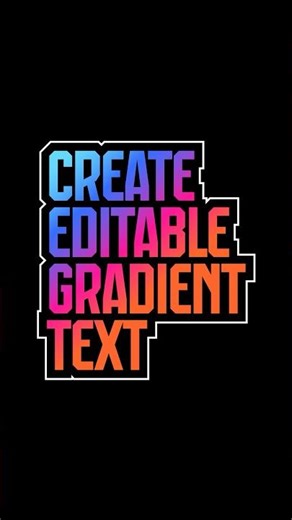 Create editable gradient text in Adobe Illustrator👀✨#illustrator #illustratortips