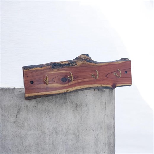 Solid Wood 4 Hook Keyrack Wall Decor Key Holder Organizer - Etsy