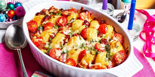 Crispy, cheesy hash brown bake recipe