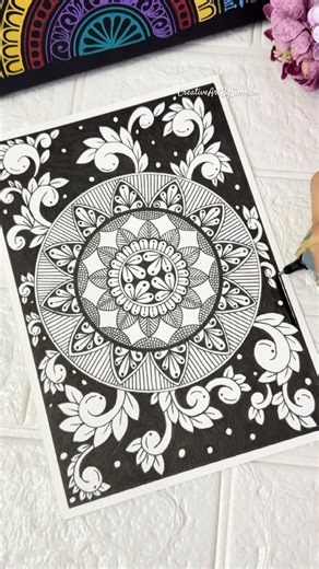 Mandala art 💖✨#art #drawing #mandalaart #satisfying #explore #shorts