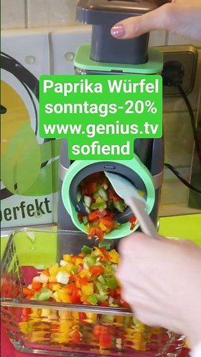Diced bell pepper Nicer Dicer Electric Sunday-20% www.genius.tv sofiend #nicerdicerelectro