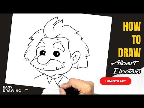 How to draw Albert Einstein Cartoon
