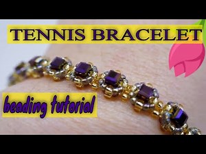 How to Make a tennis Bracelet with Cube Beads