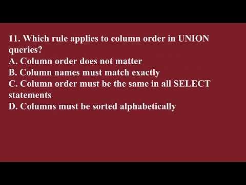 Using the UNION Operator to Combine Queries| Q3 Oracle L30 P2 | SMILE ROAD