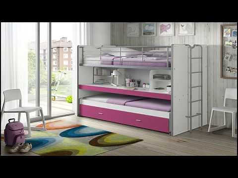 Lit superposé 3 niveaux CLYDE| Square Déco