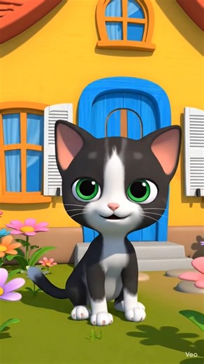 Meow Meow Billi Karti 🐱 3D Hindi Nursery Rhymes | Aalu Kachalu Kids TV #shorts