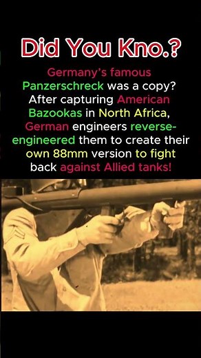 Hitler’s Secret Weapon was an American Rip off! #Panzerschreck #MilitaryHistory #WW2 #ArmsRace