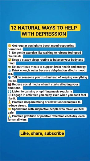 12 remedies that help when feeling depressed. #healthylifestyle #nutritiontips