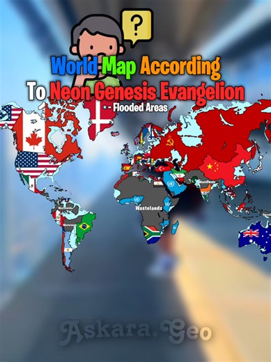 World Map According To Neon Genesis Evangelion #mapping #pleasegoviral #askarageo #fypp #nge