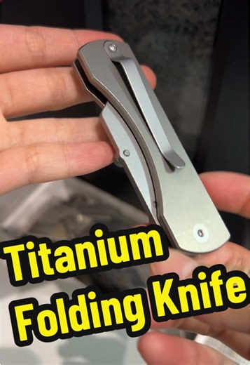 Do you want one? Titanium folding Knife #foldingknife #boxcutter #utility #knive #blade