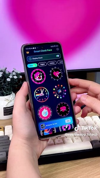 Neon Smart Clock Live Wallpaper for Your Phone