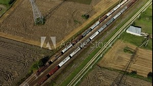 Fuel Transport by Rail - Engaging footage of trains transporting fuel, including gasoline, diesel, oil, and lubricants, ensuring a steady supply to a fuel dispensing facility.