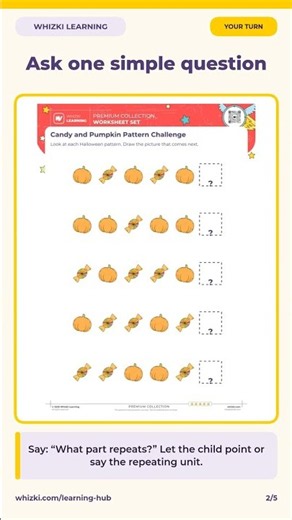 Halloween Activities for Kids: Candy and Pumpkin Pattern Challenge