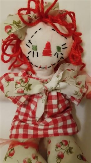 Handmade Raggedy Ann Rag Doll: Keepsake Cloth Doll, XOXO Collection - Etsy