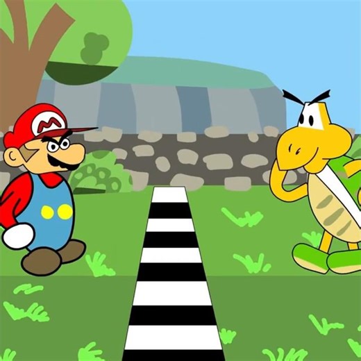 mario vs koopa #funny #memes @angrycartoonbirds