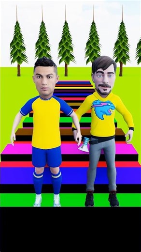 Play Music Marble Baby Shark Sprunki In Mr Beast Vs Ronaldo Challenge Part 2 #roblox #shorts