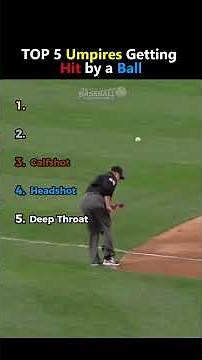 TOP 5 Umpires Getting Hit By A Ball #baseball #mlb #viral #shorts