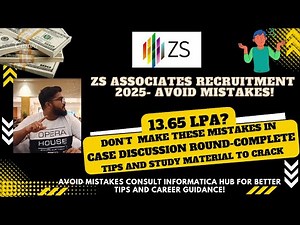 ZS Associates [13.65 LPA ] Avoid these Common mistakes and know how to tackle case study #zs
