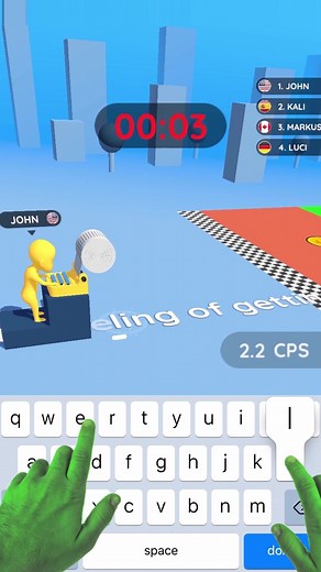 Type fast and run! Game: Happy Printer #tiktokgaming #games #happyprinter #happyprintergame #typingasmr #typingchallenge