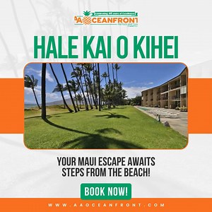 🌊 Your Beachfront Paradise Awaits at Hale Kai O'Kihei! 🌺 Escape to Maui and soak in stunning ocean views from your private lanai! Our beautiful condos, just steps from the beach, provide the perfect getaway. 🌟 1 to 2 bedrooms 🛌 Can accommodate up to 6 guests 🏠 Private Lanai – Enjoy ocean views. 🍽️ Fully Equipped Kitchen – Cook or order in. 📺 Cable TV – Stay entertained after adventures. 🏊 Beachfront Pool – Refreshing dip nearby. 🔥 BBQ Grills – Cook up delicious meals. 📶 Free WiFi – Sta