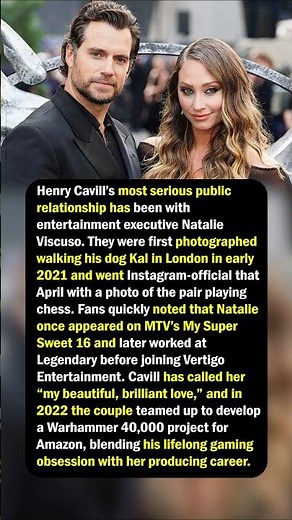 Henry Cavill & Natalie Viscuso’s Low‑Key, Geeky Romance
