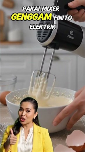Finito Electric Hand Mixer – Practical Handheld Mixer for Salad Dressings, Mousses, and Cream Mix...