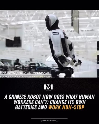 𝗜𝗻𝘀𝗽𝗶𝗿𝗮𝘁𝗶𝗼𝗻 | 𝗗𝗶𝘀𝗰𝗶𝗽𝗹𝗶𝗻𝗲 | 𝗕𝗲𝗹𝗶𝗲𝘃𝗲 on Instagram: "China just changed the game. A humanoid robot that swaps its own battery and works 24/7 — no shutdown, no rest, no human help. The future isn’t coming… it’s already here. 🤖⚡ ⸻ #RobotRevolution #ChinaTechnology #FutureIsNow #HumanoidRobot #AIInnovation #TechNews #ArtificialIntelligence #NextGenerationTech #FutureOfWork #AutomationEra #SmartTechnology #TechTrend #EngineeringMindset #InnovationDaily #ScienceAndTech #Robo